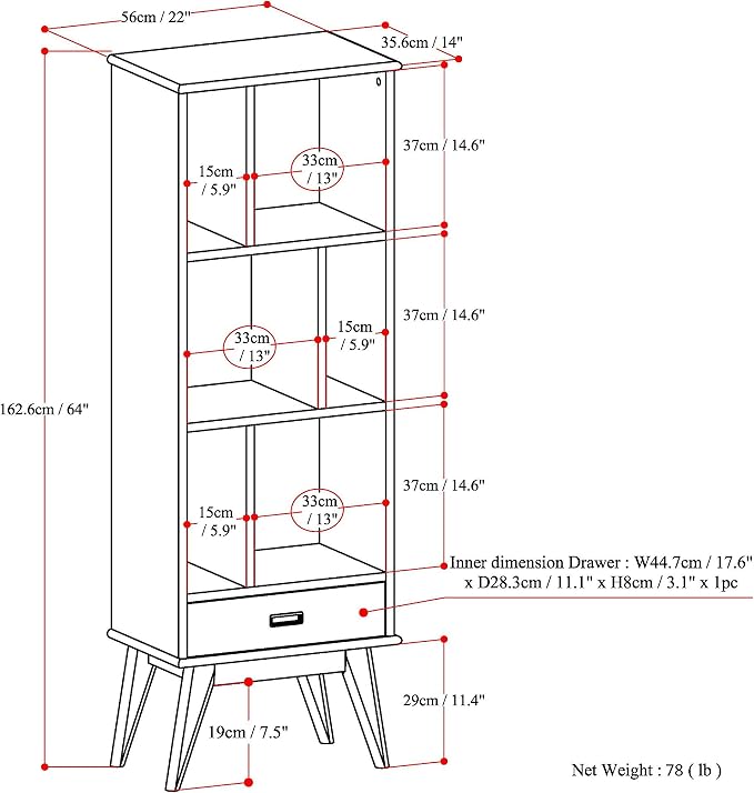 SIMPLIHOME Draper Bookcase - Image 14