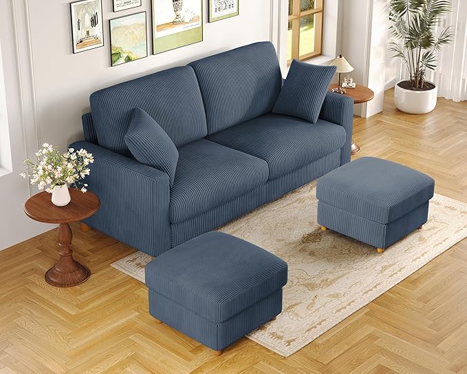 Kidirect 70in U Shaped Couch, Modular Sofa No Tool Assembly, Comfy Sectional by Kidirect