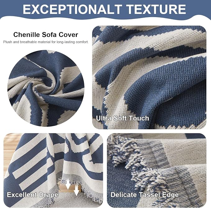VClife Bohemian Couch Covers for Dog, Anti Slip Sofa Cover for Sectional Couch - Image 3