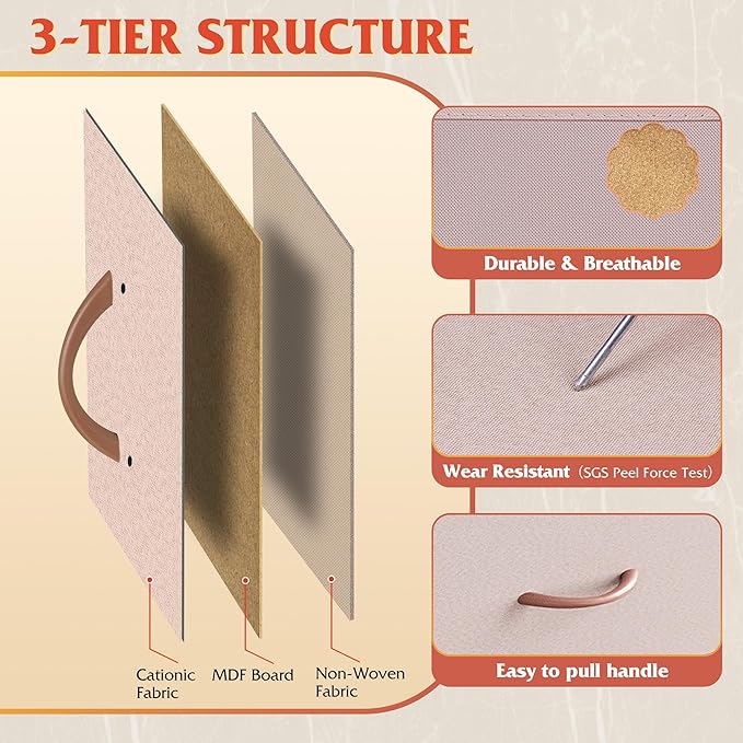 WLIVE Fabric Dresser for Bedroom, Tall Dresser - Image 6