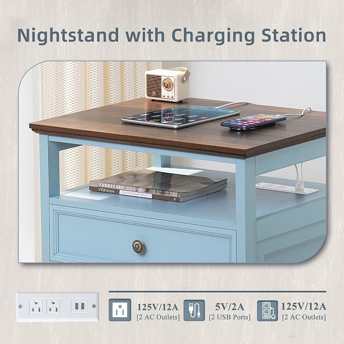 Joaxswe Farmhouse Nightstand - Image 5