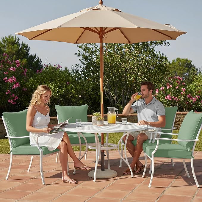 Summsun Outdoor Chair Cushions, Waterproof Back Pillow and Seat Cushion Set - Image 8