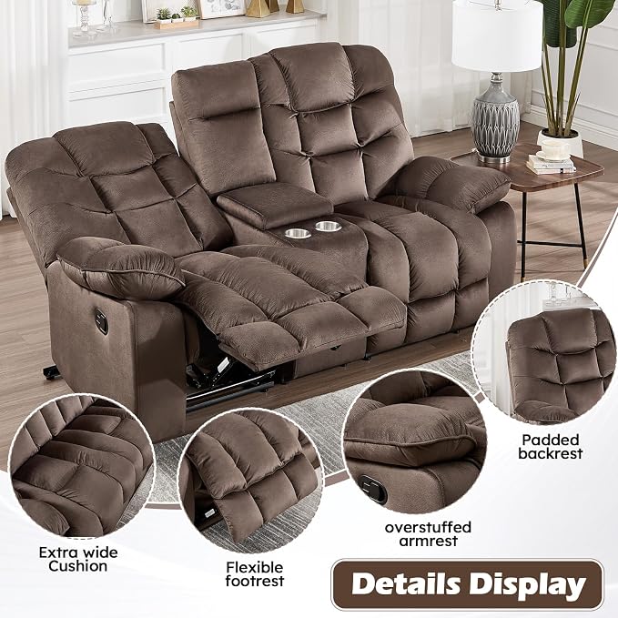 HAOMARKETS 3 Pieces Recliner Sofa Furniture Set, Include 2 Power Recliner Chairs - Image 6