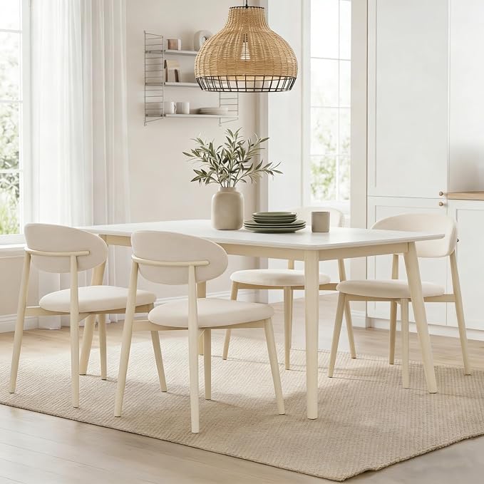 UVV Dining Chairs Set of 6, Metal Kitchen Chairs - Image 2