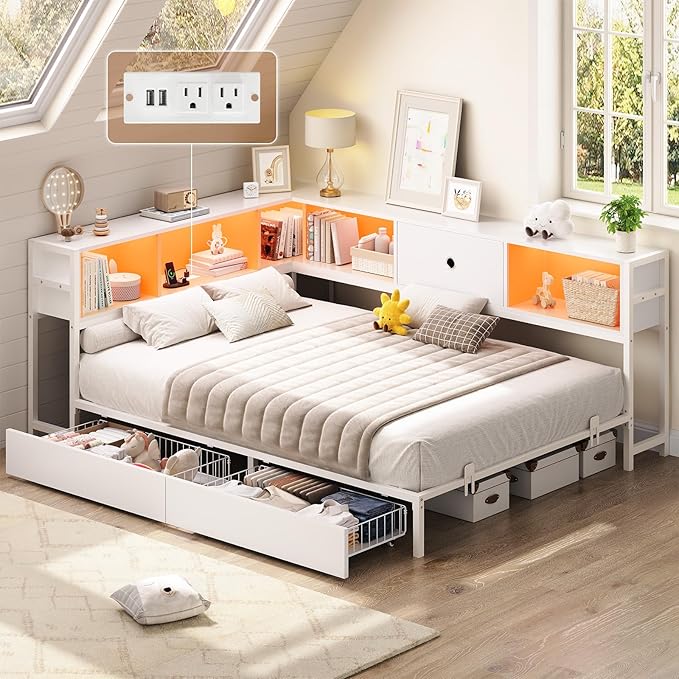 Hasuit Corner Full Bed Frame by Hasuit