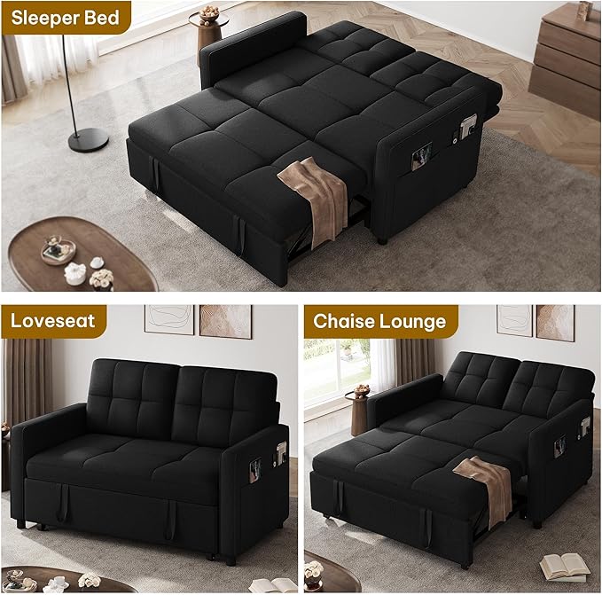 DWVO 55" Convertible Sofa Bed, 3-in-1 Sleeper Sofa - Image 8