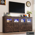 74" Large LED Farmhouse TV Stand by chartustriable