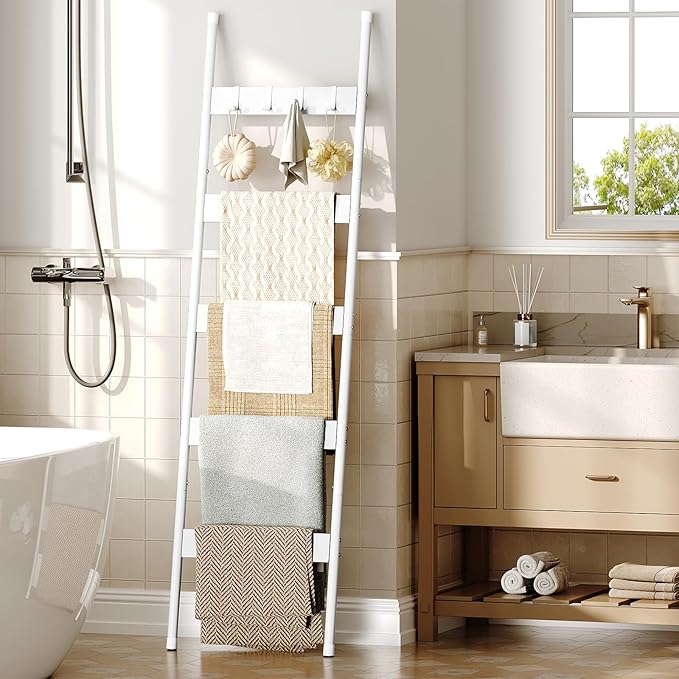 HOOBRO Blanket Ladder, 5-Tier Towel Rack - Image 2