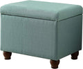 Homepop Home Decor | Upholstered MediumRectangular Storage Ottoman | Hinged Lid by HomePop