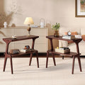 Set of 2 Solid Wood End Table, 2-Tier Side Table by TribewoodbyTribesigns