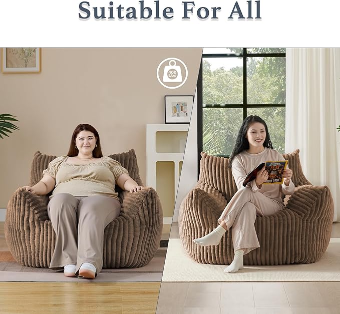 Giant Plush Bean Bag Chair for Adults - Image 6