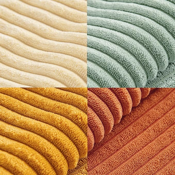 MIULEE Teal-Orange Decorative Throw Pillow Covers 20x20 Inch Set of 4 Boho - Image 7