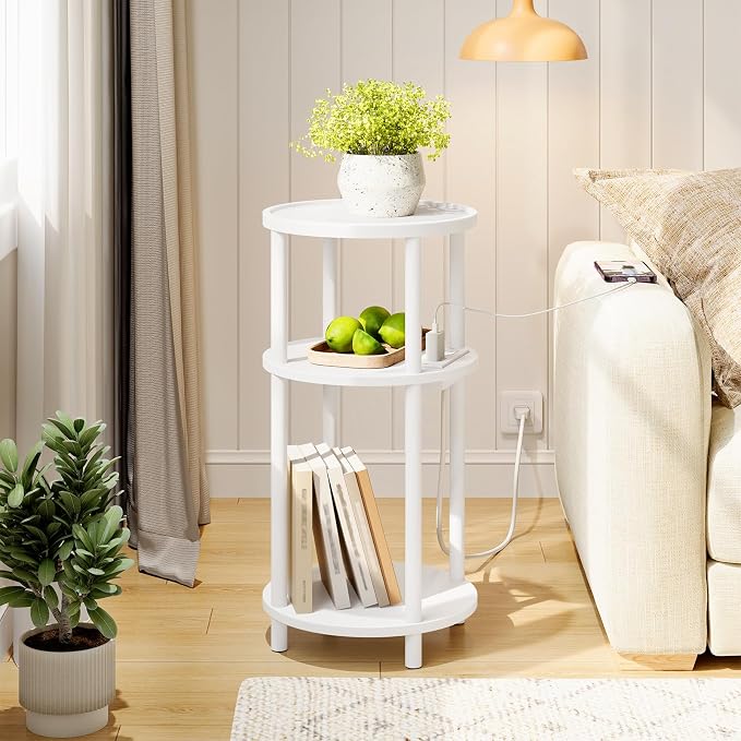 HOOBRO Set of 2 Small Round Side Tables - Image 9