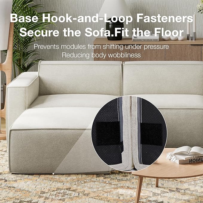 Novilla 84.3" Modular Sectional Sofa, No Assembly Cloud Sectional Couch - Image 4