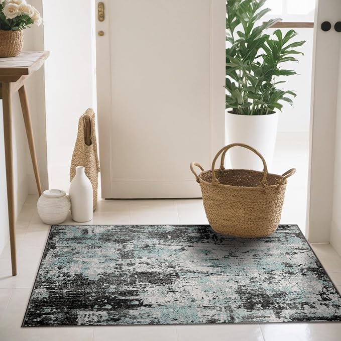 RELEANY Washable Area Rugs 3'x5' Non-Slip Modern Abstract Soft - Image 8