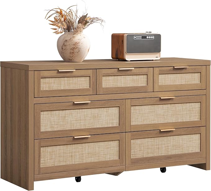SICOTAS 7 Drawer Dresser for Bedroom, Large Chest of Drawers for Bedroom by SICOTAS