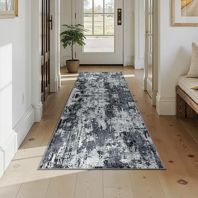 RELEANY Washable Area Rugs 2'6"x8 Non-Slip Modern Abstract Soft - Image 8