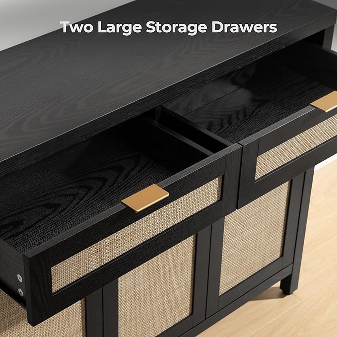 SICOTAS Rattan Sideboard Buffet Cabinet - Image 5