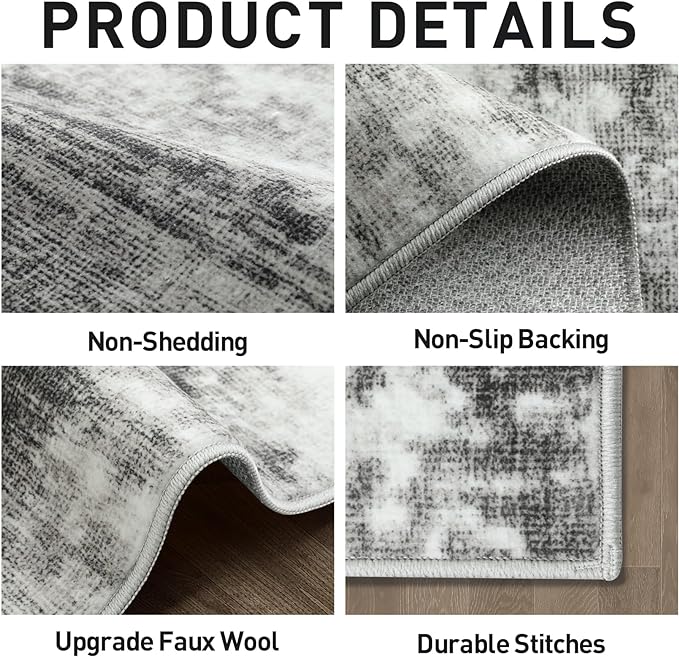 8x10 Area Rugs Washable Rug: Large Modern Abstract Living Room Rug Soft - Image 5