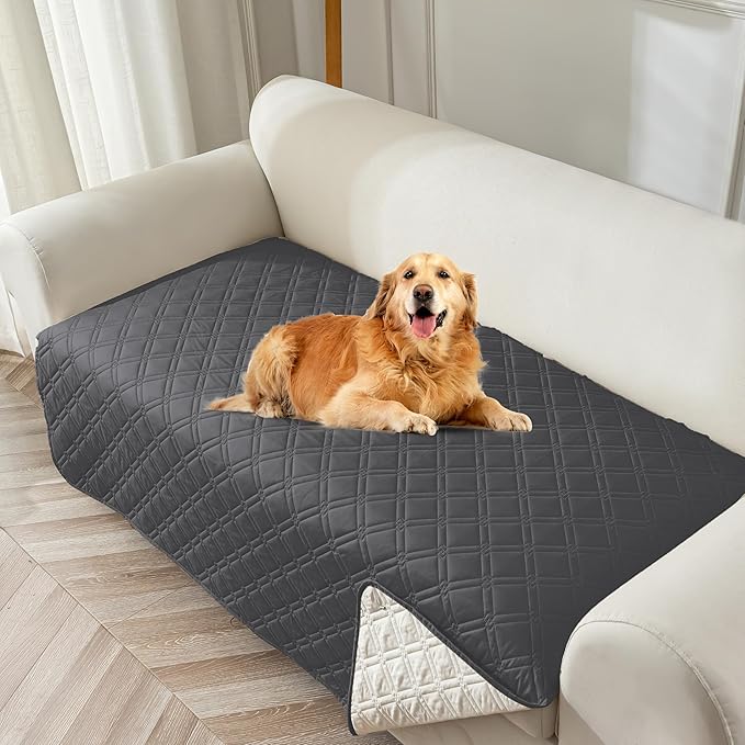 Genina Waterproof Couch Cover, Washable Anti-Slip 51 inch Loveseat Sofa Covers by Genina