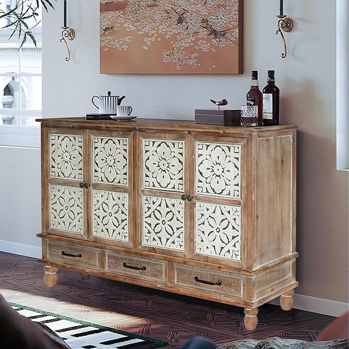LKTART 59" Vintage Sideboard Buffet Cabinet - Image 6