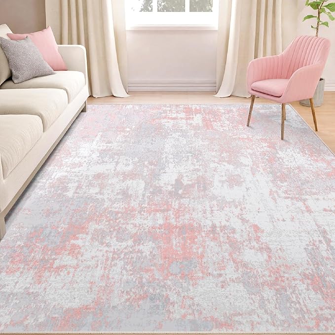 RELEANY Washable Area Rugs 5'x7' Non-Slip Modern Abstract Soft - Image 3