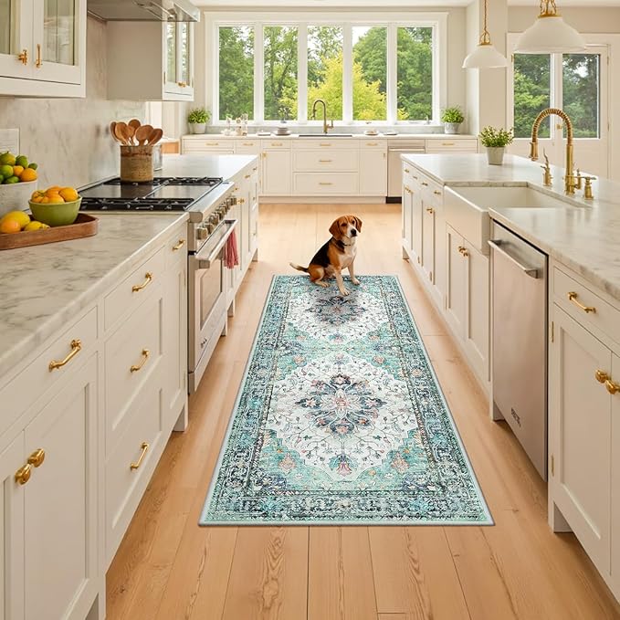 RELEANY Area Rugs 2'x6' Runner Rug Non Slip Washable - Image 2