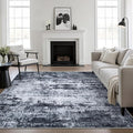 6x6 Area Rug Living Room Rug: Washable Modern Abstract Soft Thin Rug Indoor by FXRHLP