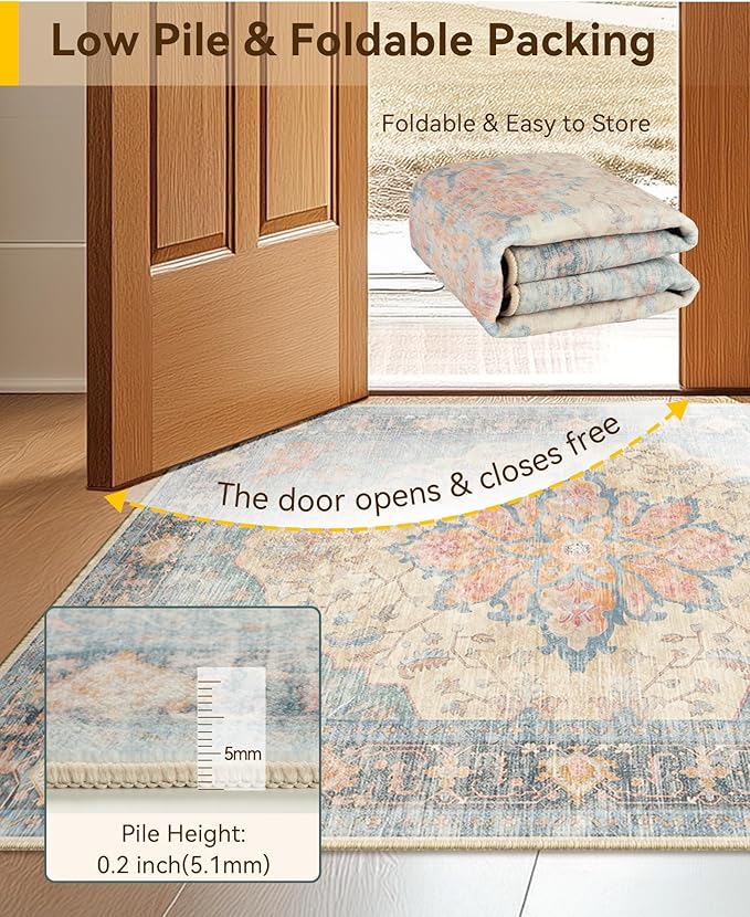 RELEANY Area Rugs 2'x3' Kitchen Rugs Entry Rug Small Rugs - Image 4