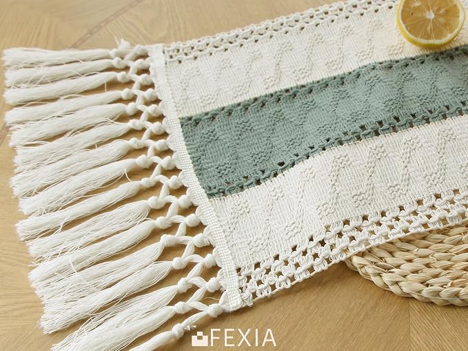 FEXIA Sage Green Table Runner 36 Inches Long - Image 4