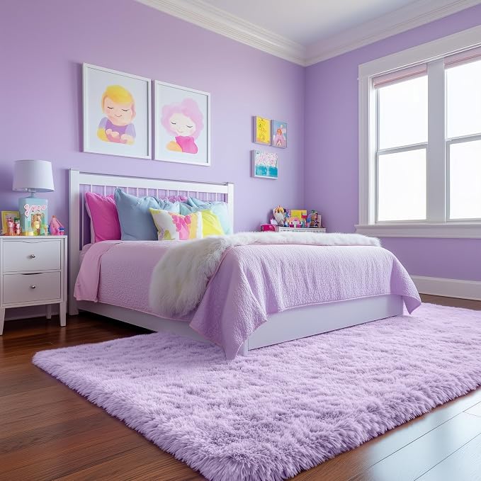 PAGISOFE Soft Purple 5' x 8' Rugs - Image 3