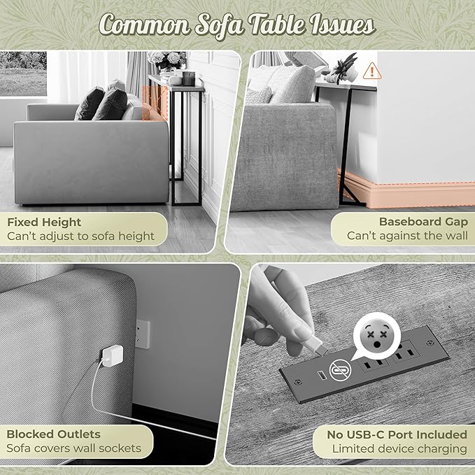 Huuger 110.2 Inch Sofa Table - Image 5