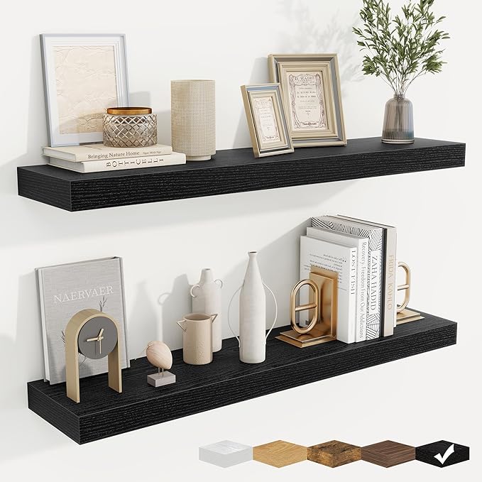 fuqing Floating Shelves for Wall, Wall Mounted Wood Floating Shelf by Fuqing