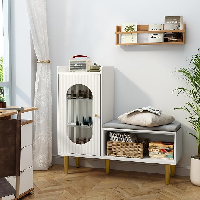 HLR Storage Bench Set of 2, L-Shaped Storage Cabinet - Image 4