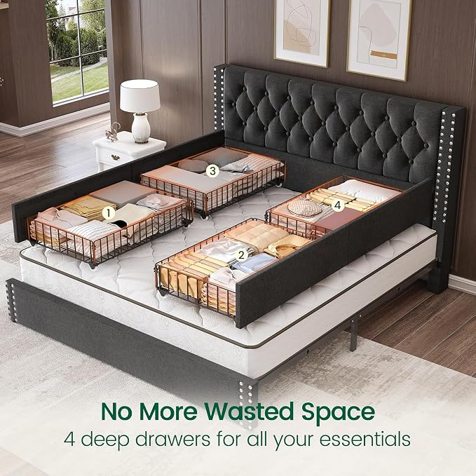 LARMACE King Size Bed Frame - Image 4