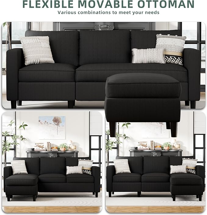 SUNLEI L-Shaped Sectional Sofa, Sectional Couches - Image 5
