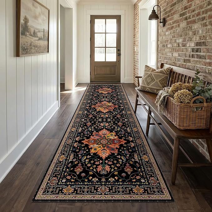 RELEANY Area Rugs 2'6"x8' Runner Rug Non Slip Washable - Image 2