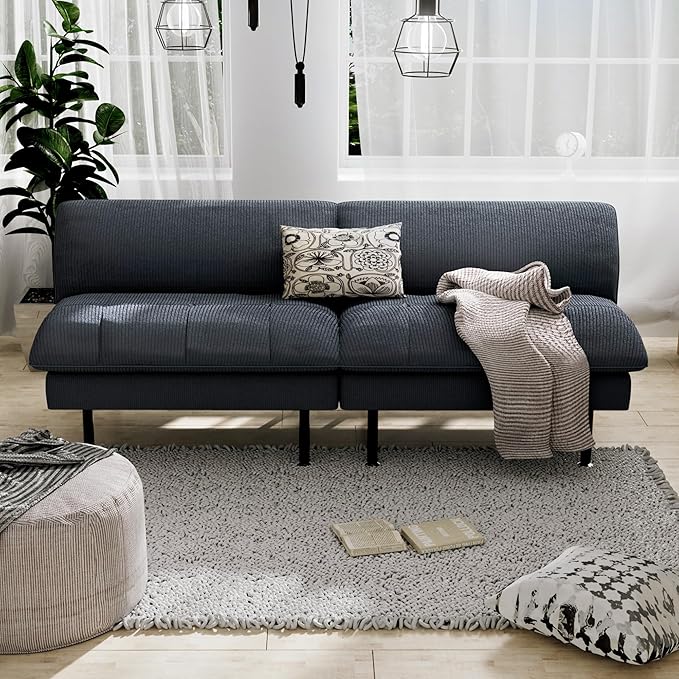 Ribilake 70" Futon Sofa Bed, 4 in 1 Multi-Function Couch Sleeper - Image 2