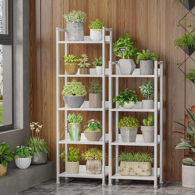 Furologee White 4 Tier Bookshelf - Image 8