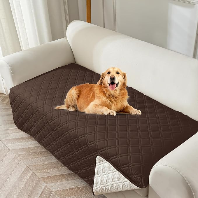 Genina Waterproof Couch Cover, Washable Anti-Slip 51 inch Loveseat Sofa Covers by Genina