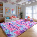 PAGISOFE Ultra Soft Rainbow Purple Area Rugs by PAGISOFE