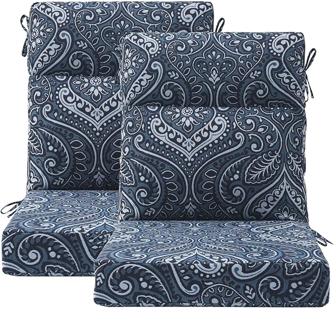 Unimatta Outdoor High Back Chair Cushion Seat Pads, 44 x 21 Inch by Unimatta