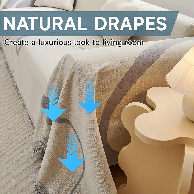 VClife Sofa Cover Washable Soft Plush Couch Cover - Image 3