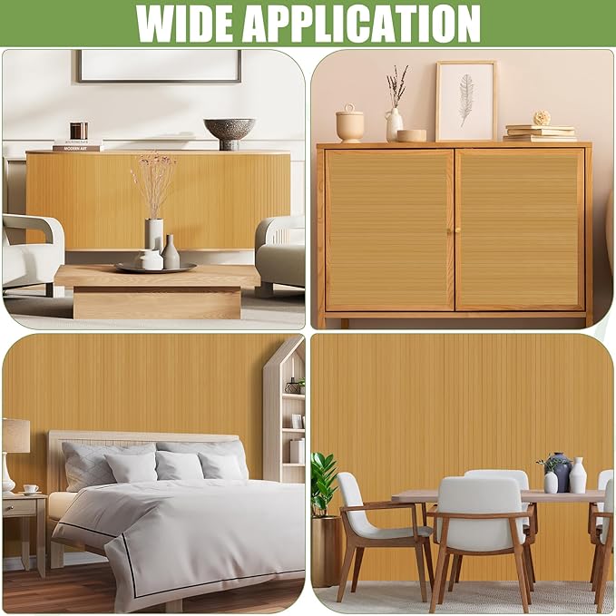 Bamboo Wall Panel for Interior Wall Decor, Renewable Pole Wrap Wainscoting Roll - Image 6