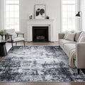5x5 Area Rug Living Room Rug: Washable Modern Abstract Soft Thin Rug Indoor by FXRHLP