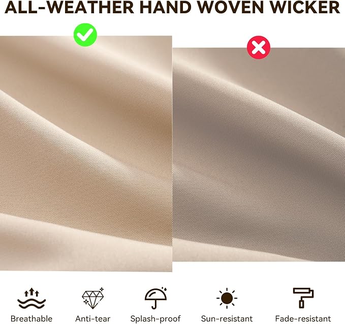 Aoxun Patio Furniture Sets, 10-Piece Outdoor Patio Furniture - Image 5