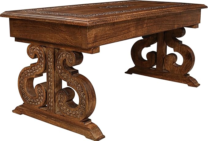 Lightnpro Handcrafted Mango Wood Rectangular Coffee Table - Image 10