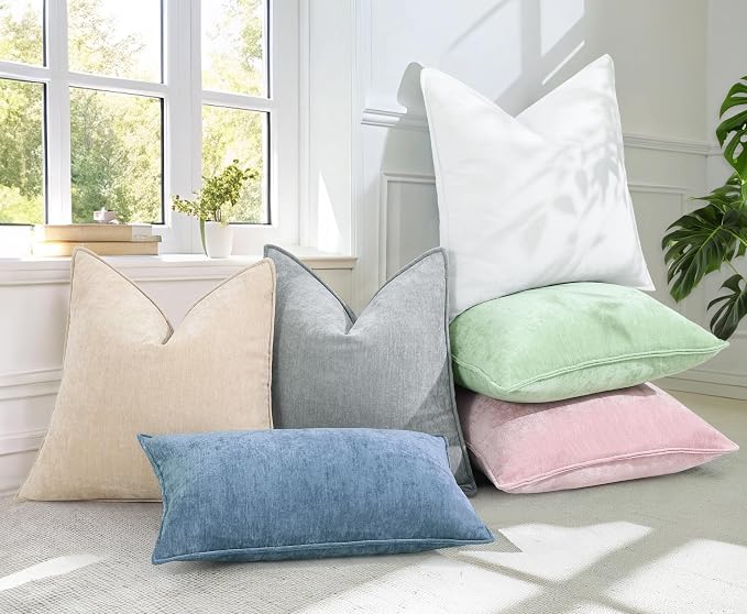 decorUhome Summer Couch Euro Sham Throw Pillow Covers 22x22 Set of 2, - Image 5