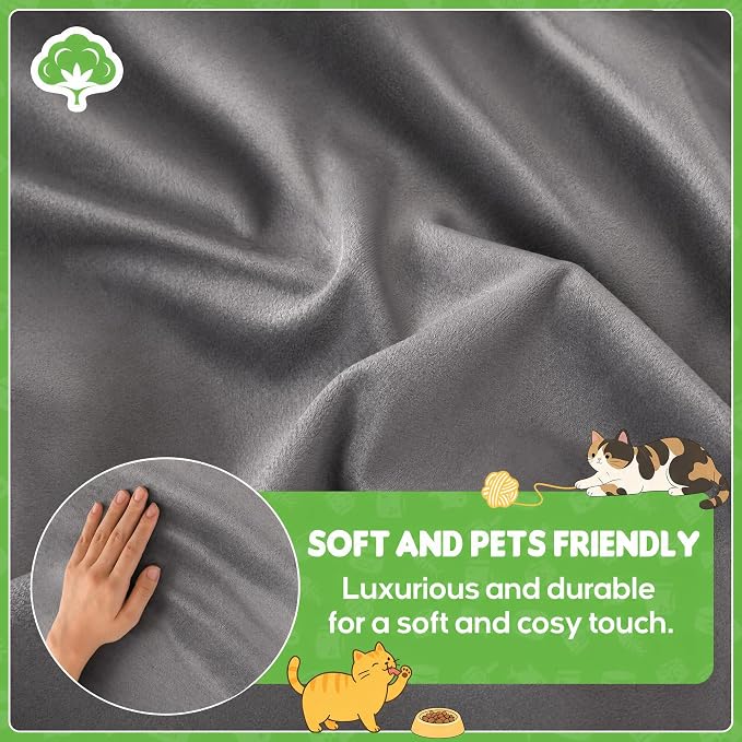 LOllON Velvet Couch Cover for Cats Dogs Kids - Image 3