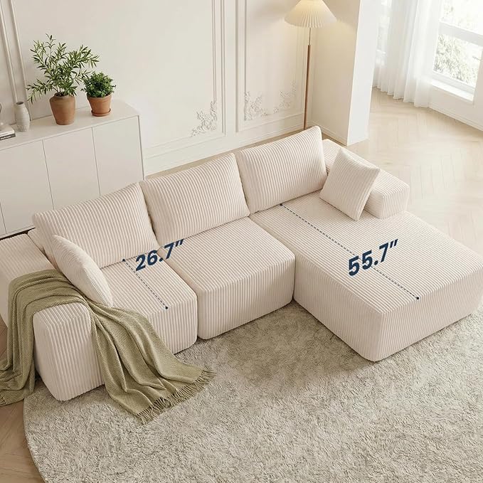 DUMOS 108” Modular Sectional Sofa, Cloud Sectional Couch - Image 7